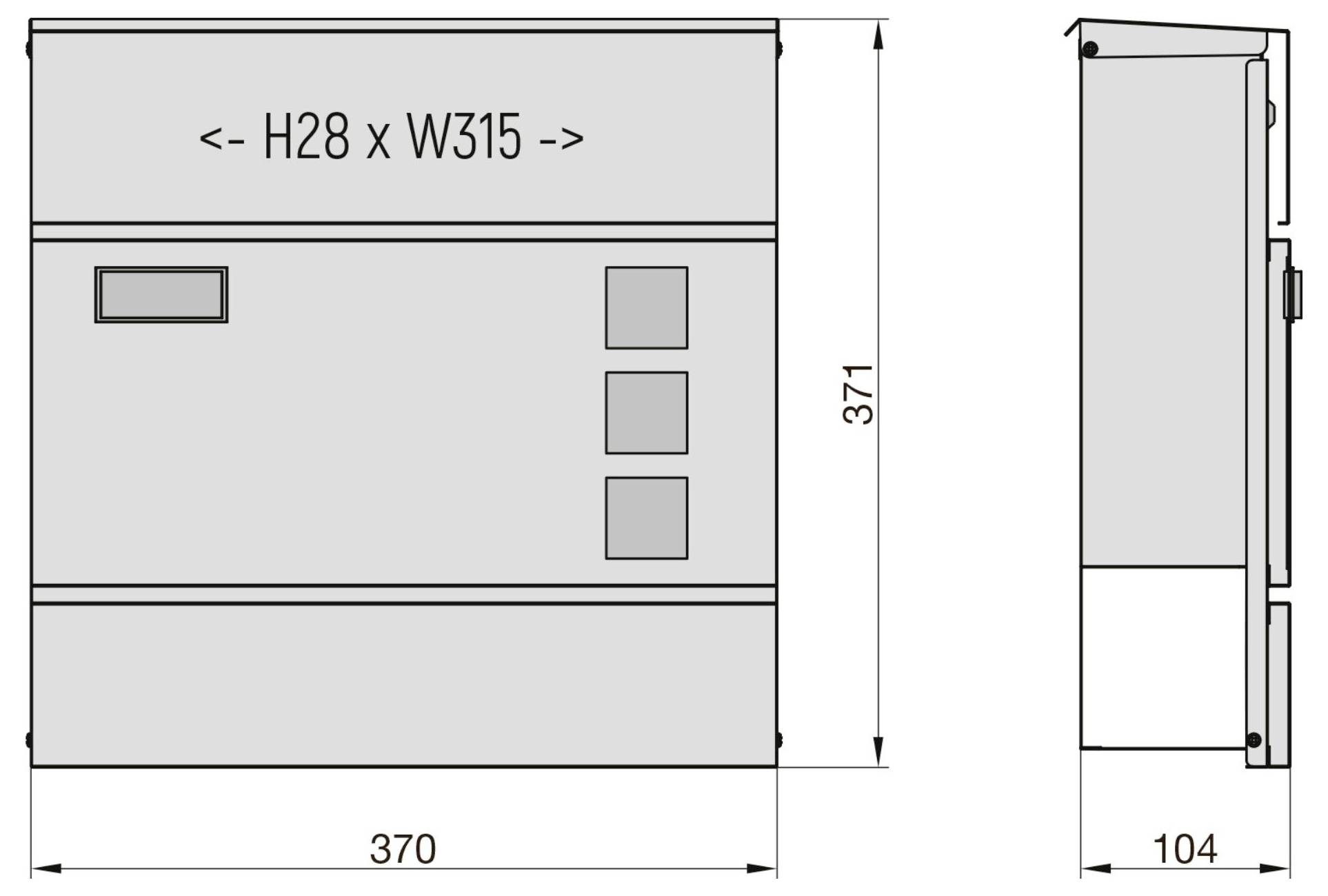 Basi 2170-0904 BK 380M Briefkasten Stahl Weiß-6