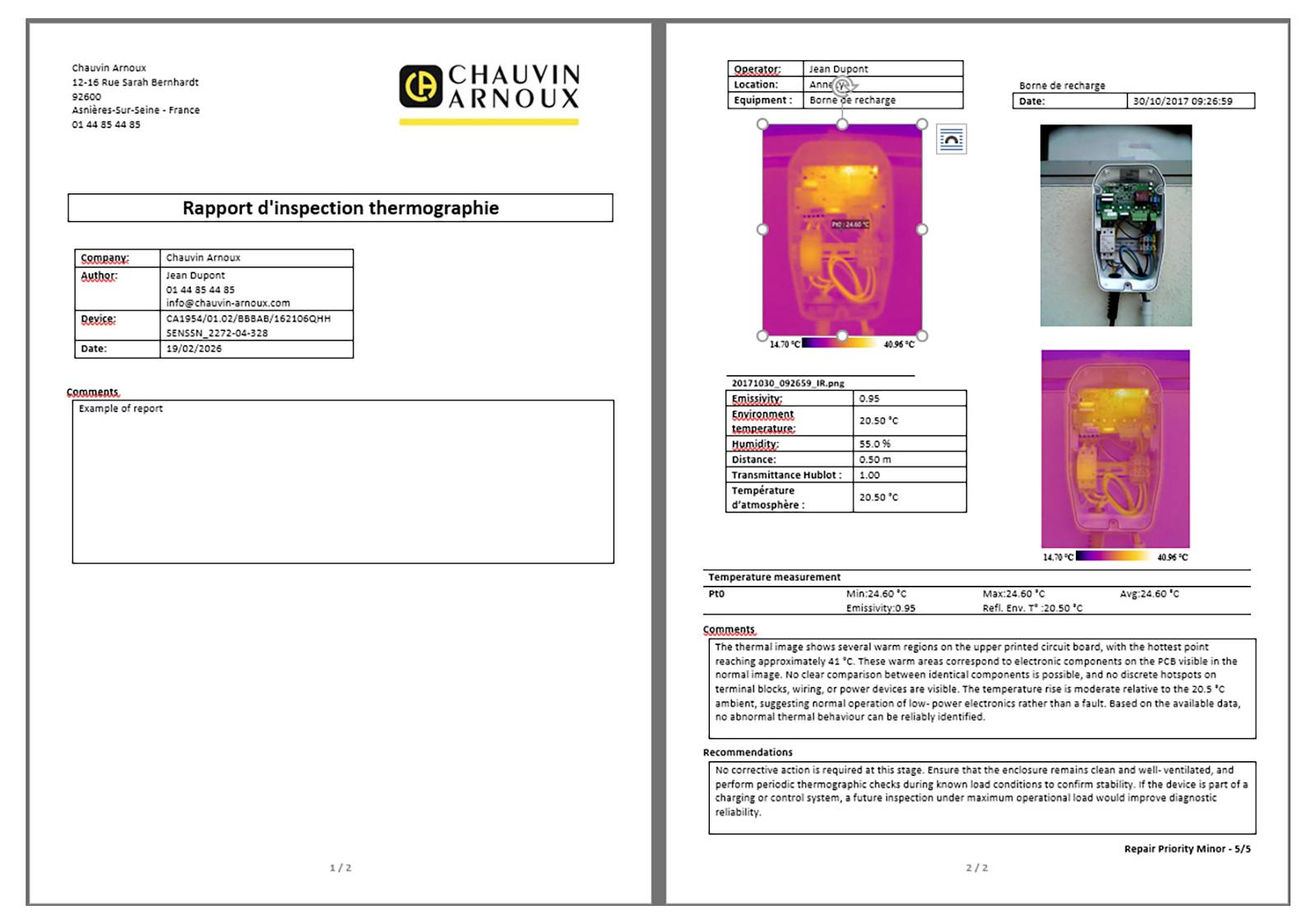 Chauvin Arnoux P01102218 CAmReport AI Pro-Paket Thermografie-Analysesoftware 1 St.-4