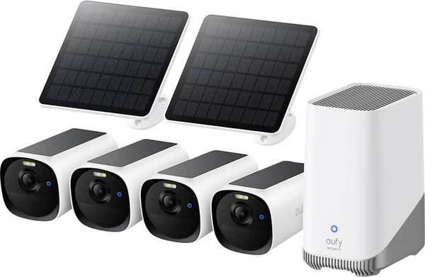 eufy EufyCam E40 4-Cam Kit E8144326 Funk, Kabellos, LAN, WLAN IP, Funk-Überwachungskamera-Set