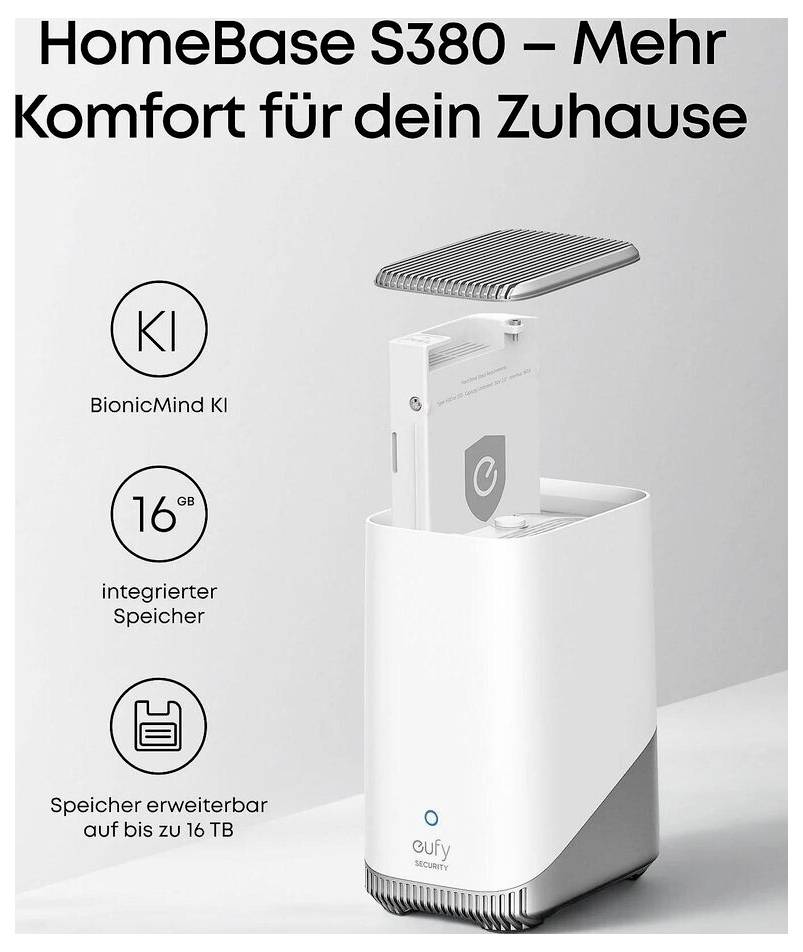 eufy EufyCam E40 4-Cam Kit E8144326 Funk, Kabellos, LAN, WLAN IP, Funk-Überwachungskamera-Set-8