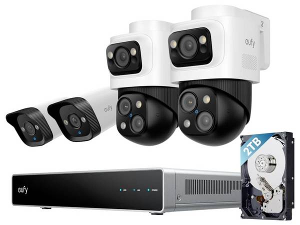 eufy eufy NVR Security System S4 E8E00323 Kabelgebunden, LAN IP-Netzwerk-Videorecorder-Set   3840 x 2160 Pixel