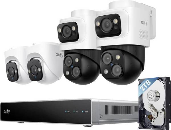 eufy eufy NVR Security System S4 E8E00325 Kabelgebunden, LAN IP-Netzwerk-Videorecorder-Set   3840 x 2160 Pixel