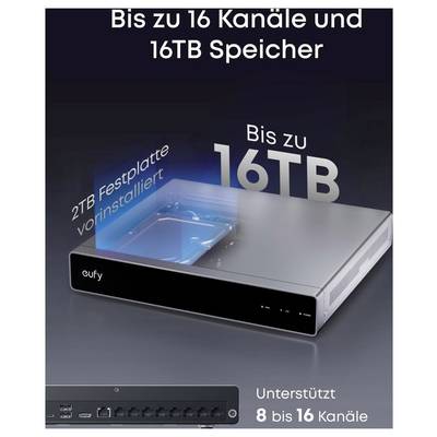 eufy eufy NVR Security System E41 E8P10321 Kabelgebunden, LAN IP-Netzwerk-Videorecorder-Set 3840 x 2160 Pixel-6