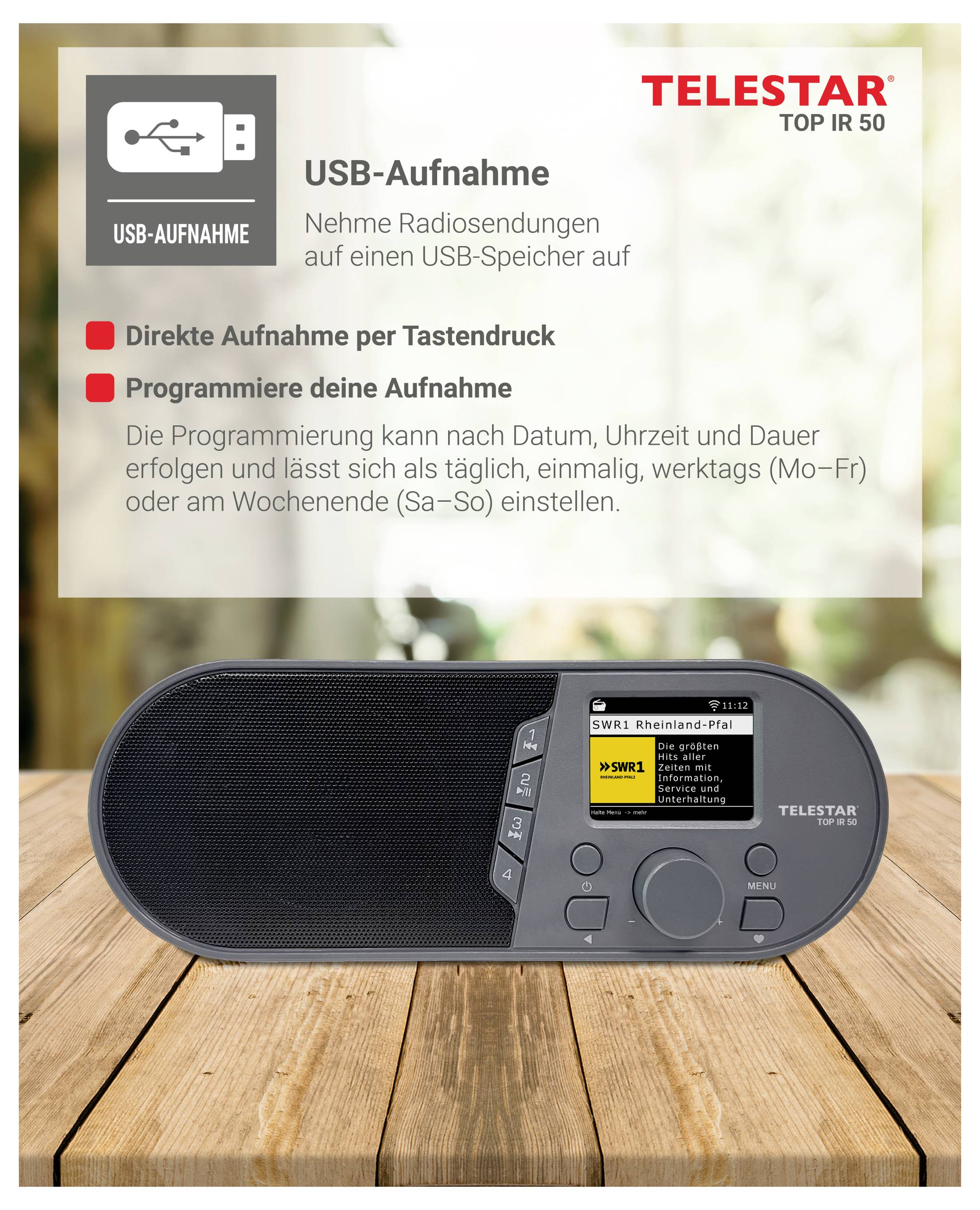 Telestar TOP IR 50 Anthrazit Internetradio HiFi-Tuner Anthrazit-5