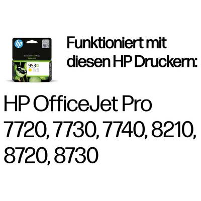 HP 953XL Tintenpatrone kompatibel mit HP OfficeJet Pro Druckern 7720, 7730, 7740, 8210, 8720 und 8730.
