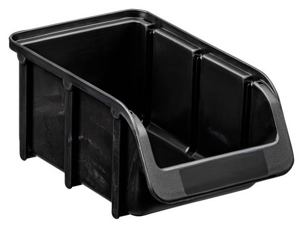 Hünersdorff 672500  Aufbewahrungsbox  stapelbar (B x H x T) 102 x 74 x 164 mm Schwarz 1 St.