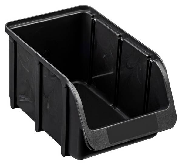 Hünersdorff 673500  Aufbewahrungsbox  stapelbar (B x H x T) 146 x 127 x 242 mm Schwarz 1 St.