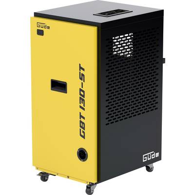 Gelbe und schwarze Industriemaschine auf Rollen, gekennzeichnet mit "GBT 130-ST" und "Güde", in Dreiviertelsansicht dargestellt.