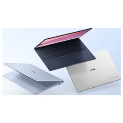 Drei MSI-Laptops in verschiedenen Farben und Ansichten gezeigt, die schlanke, offene Designs mit beleuchteten Bildschirmen hervorheben.