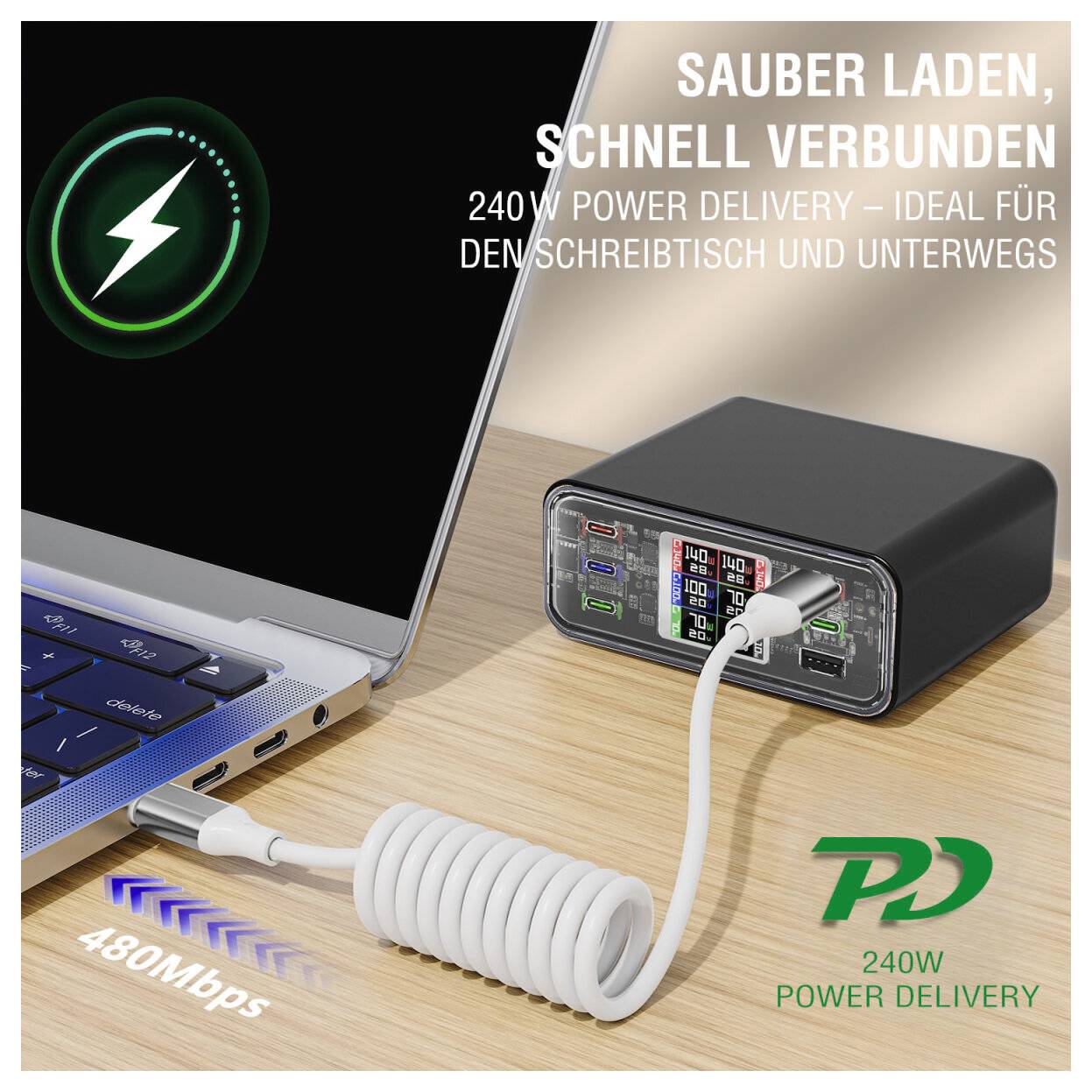 4Smarts USB-C® Kabel USB-C® 50 cm Weiß 541601; 4S541601-5