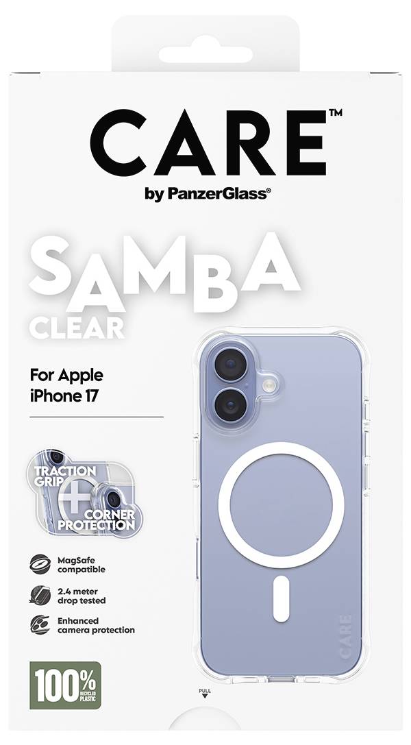 PanzerGlass CARE Fashionalbe Samba Backcover Apple iPhone 17 Transparent Induktives Laden CR22326-4