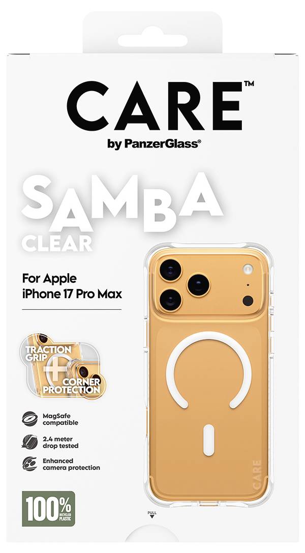 PanzerGlass CARE Fashionable Samba Backcover Apple iPhone 17 Pro Max, iPhone 18 Pro Max Transparent Induktives Laden CR8-1