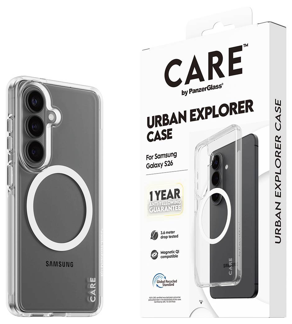 PanzerGlass CARE Urban Explorer Backcover Samsung Galaxy S26 Transparent Induktives Laden CR14939-3