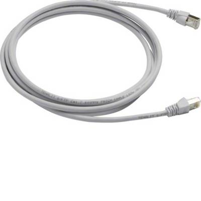 Aufgerolltes graues Ethernet-Netzwerkkabel mit RJ45-Steckern an beiden Enden.