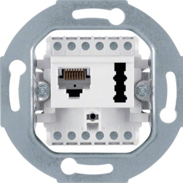 Telefon- und Ethernet-Wanddose mit Metallmontageerahmen