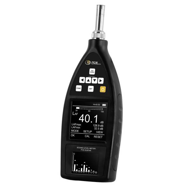 PCE Instruments Schallpegel-Messgerät Datenlogger 30 - 130 dB 10 Hz - 20000 Hz USB-C®