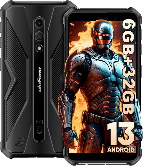 UleFone Armor X12   32 GB Schwarz EEK B (A - G) 13.8 cm (5.45 Zoll) Outdoor Smartphone