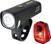 Sigma Fahrradbeleuchtung Set Aura 40 / Hiro 10 Set Akkubetriebenes LED-Leuchtmittel akkubetrieben Schwarz