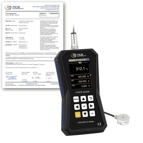 PCE Instruments PCE-DFG 0K5 XF-ICA Kraftmessgerät 0 N (min.) Werksstandard (ohne Zertifikat)