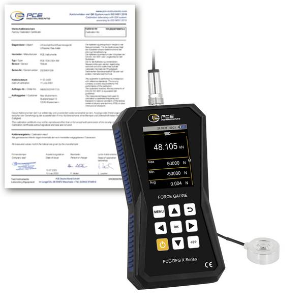 PCE Instruments PCE-DFG 50K XF-ICA Kraftmessgerät 0 - 50000 N ISO