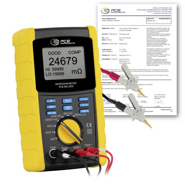 PCE Instruments PCE-MO 2005-ICA Ohmmeter kalibriert (ISO)