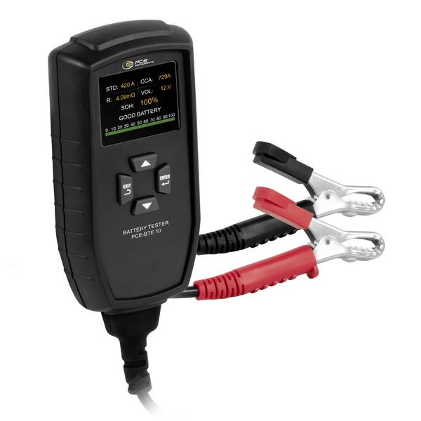 PCE Instruments Batterietester PCE-BTE 10 |Messbereich 8 … 30 V DC / 100 … 2000 A |Blei-Säure |AGM |Gel |EFB Batterien