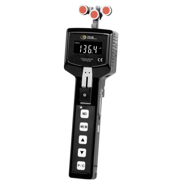 PCE Instruments Zugspannungsmessgerät PCE-TM 200 |4 … 200 cN |Auflösung 1 cN |Genauigkeit ±2,5 % FS |cN |kgf |lb |oz |N