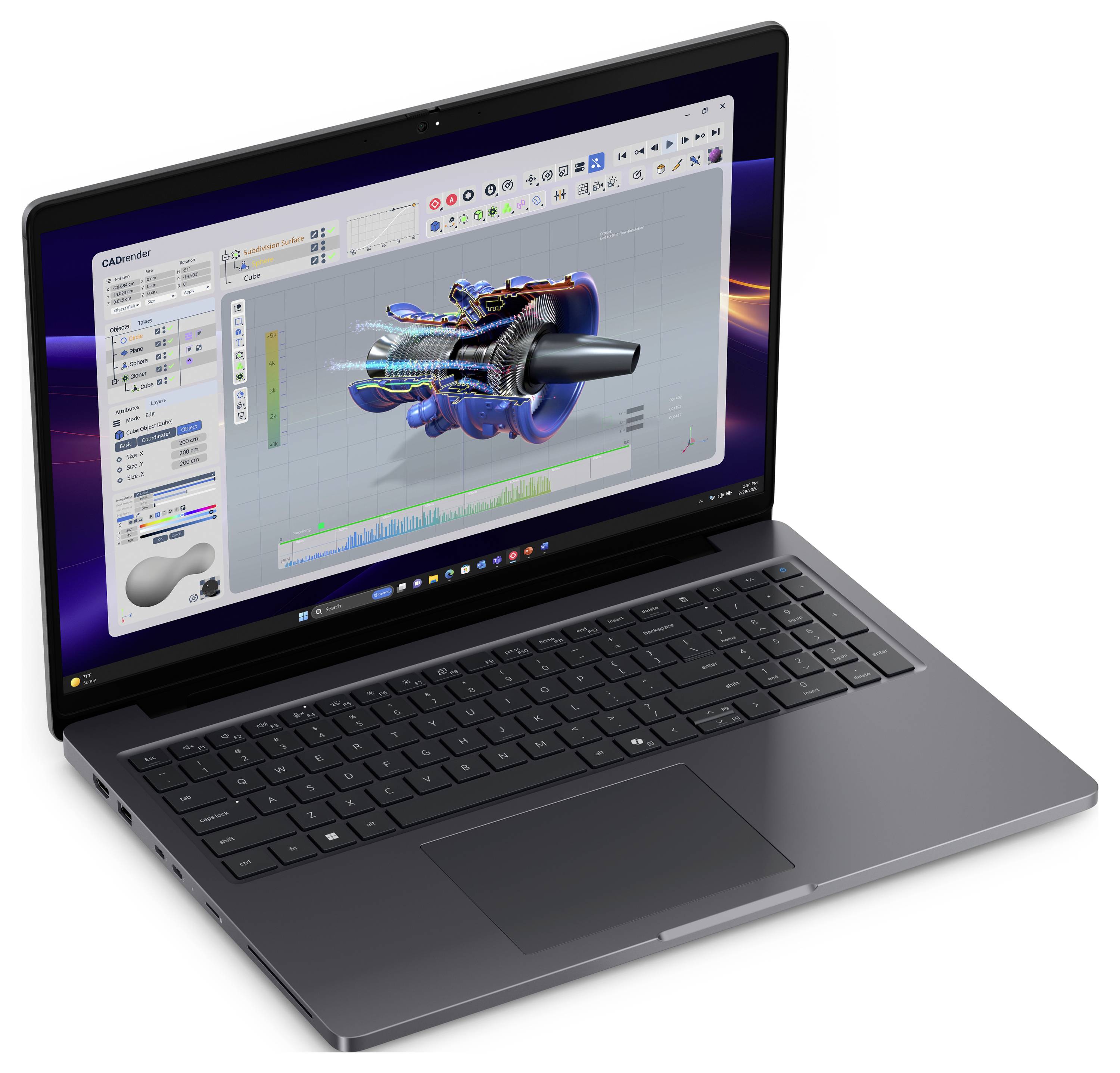 Dell Workstation Notebook 40.6 cm (16 Zoll) 366H 8 GB RAM 1 TB SSD Deutsch, QWERTZ Intel Intel-Grafik NVIDIA RTX PRO 200-1