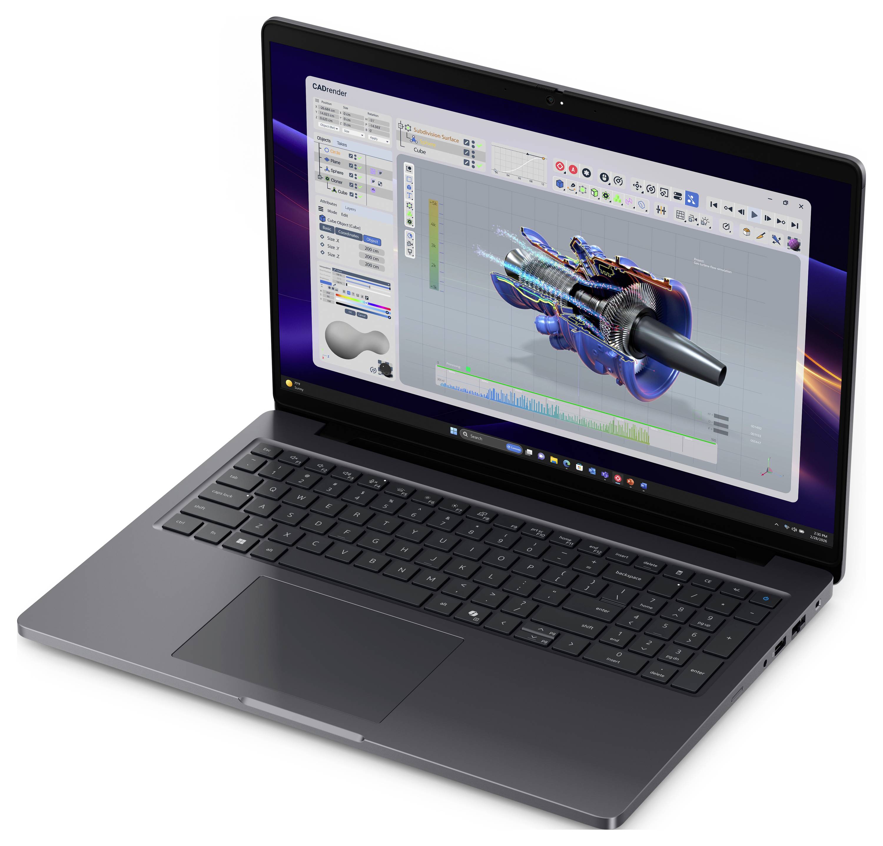 Dell Workstation Notebook 40.6 cm (16 Zoll) 366H 8 GB RAM 1 TB SSD Deutsch, QWERTZ Intel Intel-Grafik NVIDIA RTX PRO 200-2