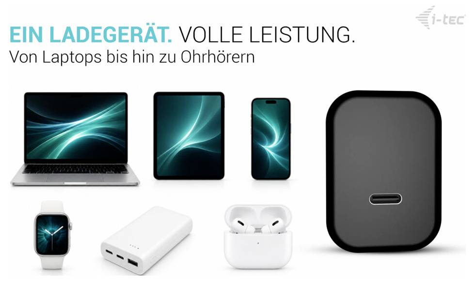 i-tec 65W USB-C GaN Charger Ladeadapter 65 W Schwarz-6