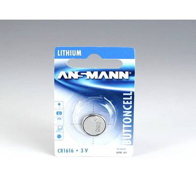 Ansmann Lithium CR1616 3V Knopfzellenbatterie in Blisterverpackung.