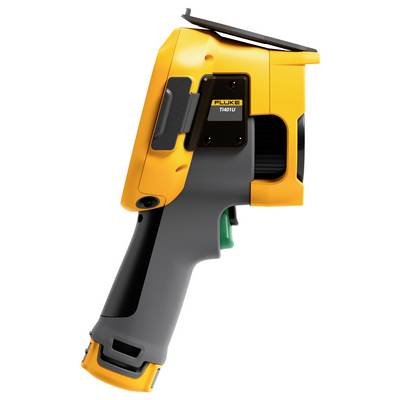 Gelbe und graue Fluke Ti401U Wärmebildkamera im Pistolengriff-Design auf weißem Hintergrund dargestellt.