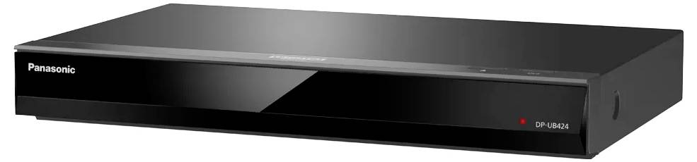 Panasonic schwarzes Rack-Mount-AV-Gerät mit Frontanzeige und Statusleuchte.