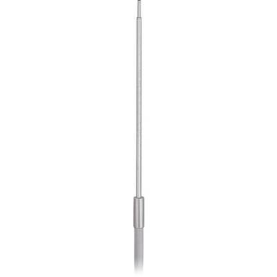 Ein langer Edelstahlstab oder eine Sonde mit einer dickeren Manschette nahe dem unteren Ende, vertikal auf weißem Hintergrund dargestellt.