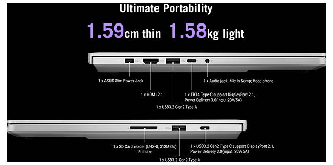 Asus Gaming Notebook 35.6 cm (14 Zoll) 3K 386H 16 GB RAM 1 TB SSD Deutsch, QWERTZ Intel Intel-Grafik NVIDIA GeForce RTX -15