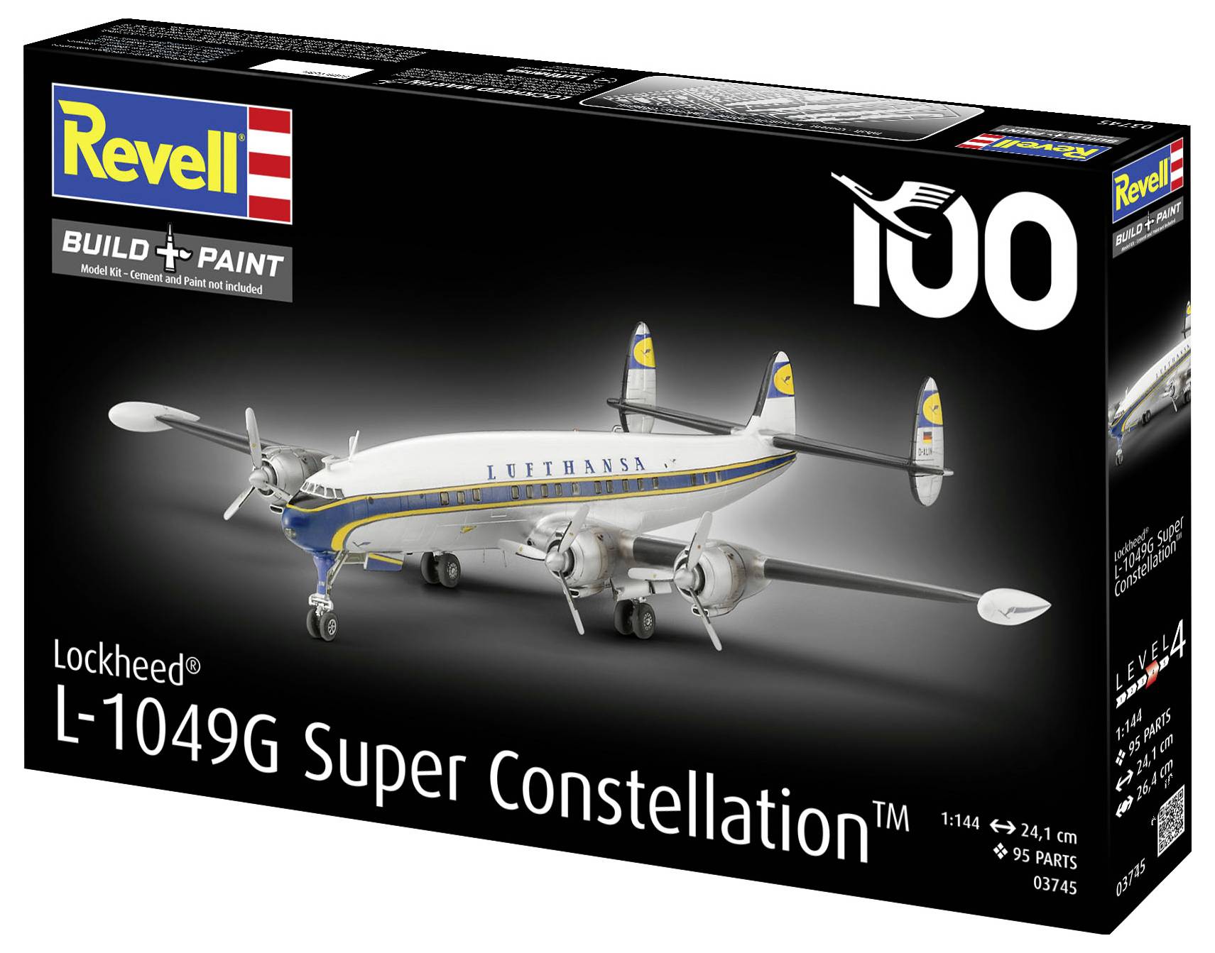Revell 03745 Lockheed L-1049G Super Constellation Flugmodell Bausatz 1:144-4