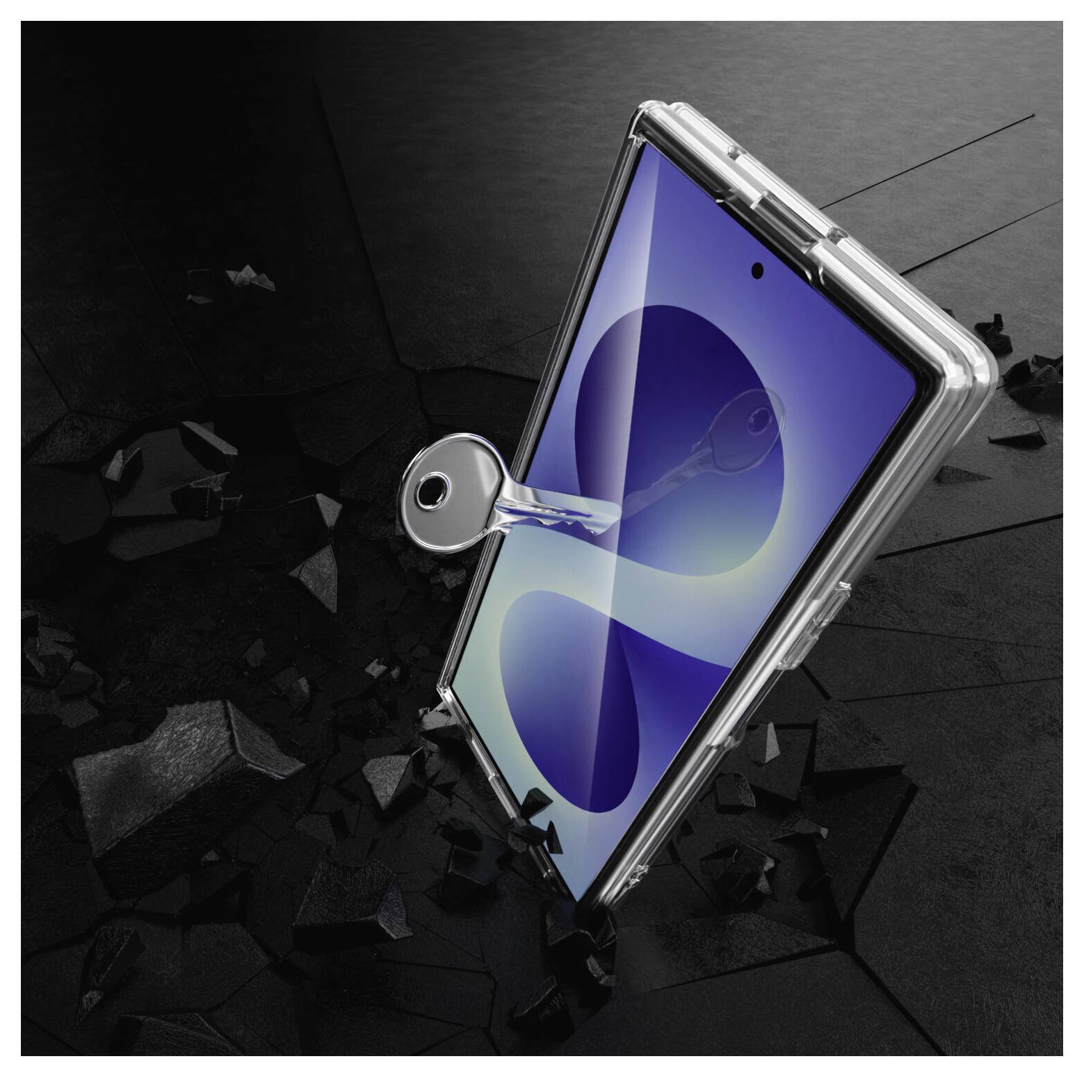 4Smarts 360° Protection Set Hülle + Schutzglas Set Samsung Galaxy Z Fold8 Ultra Transparent Induktives Laden 541871-3