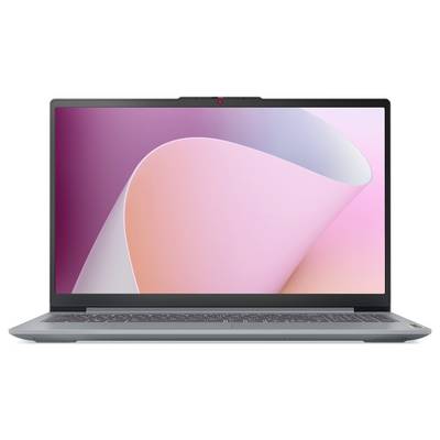 Zugeklappter Laptop mit abstrakt pinkem Hintergrundbild auf dem Bildschirm angezeigt.