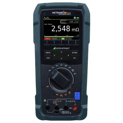 Digitales Multimeter mit einer Widerstandsmessung von 2.548 mΩ auf dem Display, mit sichtbaren Auto-Range- und Messsteuerelementen.