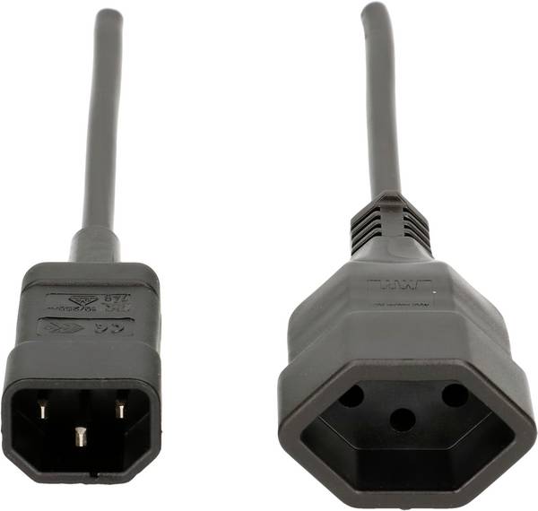 Max Hauri 171707 Strom Netzkabel  Schwarz 2 m