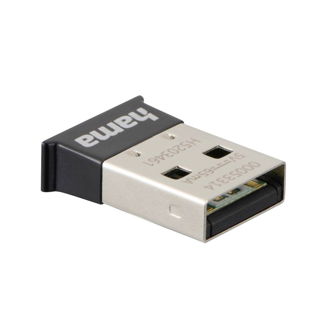Nahaufnahme eines Hama USB-Funkempfängers auf weißem Hintergrund.
