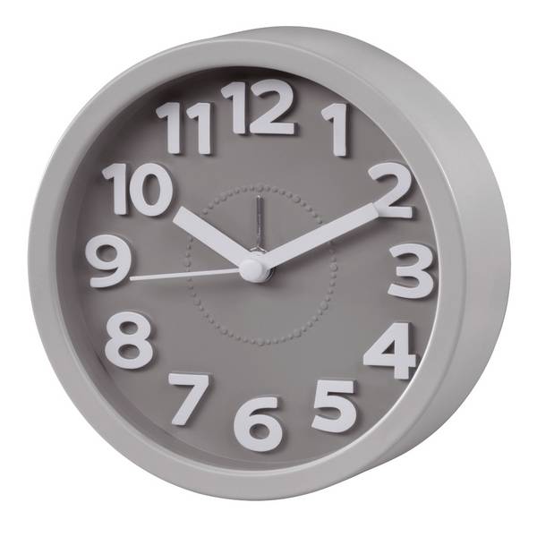 hama 00186324 Wecker "Retro", rund, Taupe
