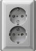 GIRA Doppelsteckdose Aluminium 078326 1 St.