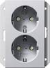 GIRA Doppelsteckdose Aluminium 273126 1 St.