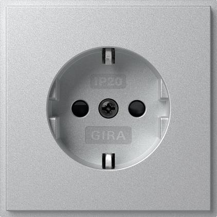 GIRA Schutzkontakt-Steckdose Aluminium 445365 1 St.