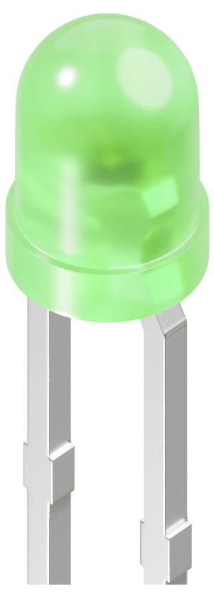 Kingbright L-934GDLK LED bedrahtet Grün 3 mm 2.5 mcd 60 ° 2 mA 1.9 V-0
