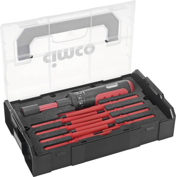 Cimco CTS-VDE 6/1 Drehmoment-Schraubendr-Satz Elektriker Drehmoment-Schraubendreher-Set  1 - 6 Nm