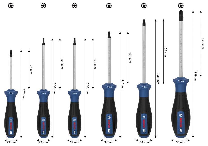 Bosch Professional 1600A03HU5 Schraubendreher-Set TH-Profil-3