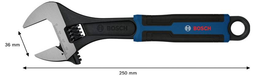 Bosch Professional 1600A03B67 1600A03B67 Rollgabelschlüssel Schlüsselweite (Metrisch) 36 mm Schlüsselweite (Zoll) 10"-3
