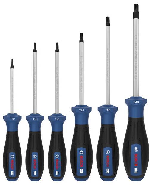 Bosch Professional 1600A039PC Schraubendreher-Set 6teilig TX-0